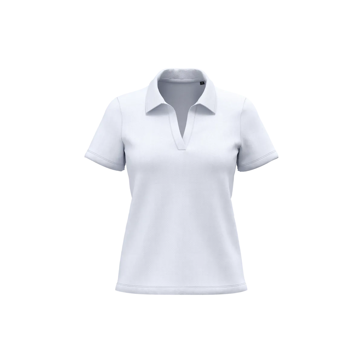 Supima®-katoenen poloshirt met V-hals voor dames White