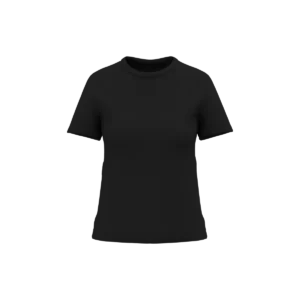 T-shirt van biologisch interlockkatoen voor dames Black