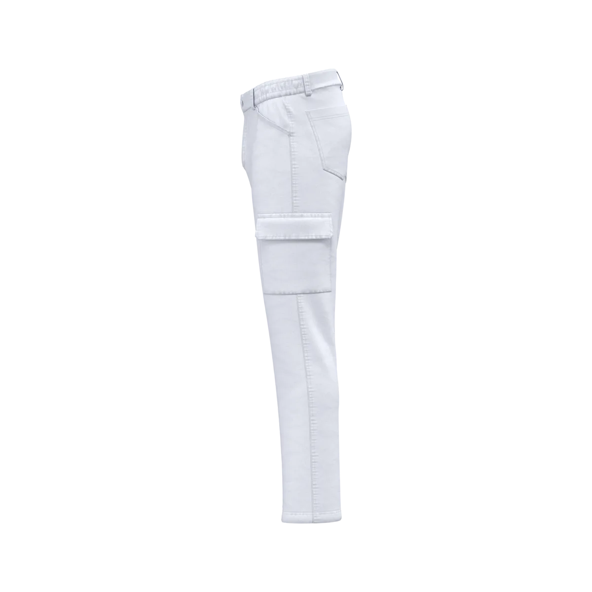 Uniseks katoenen stretchbroek White